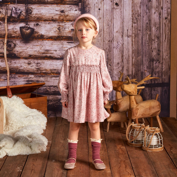 Vestito in cotone stampato da bambina